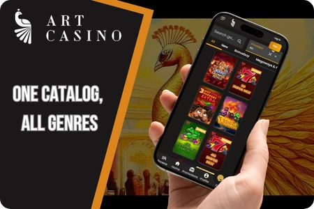 Art Casino game library with slots, live casino and sports betting
