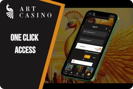 Art Casino login page with email and Google sign-in options